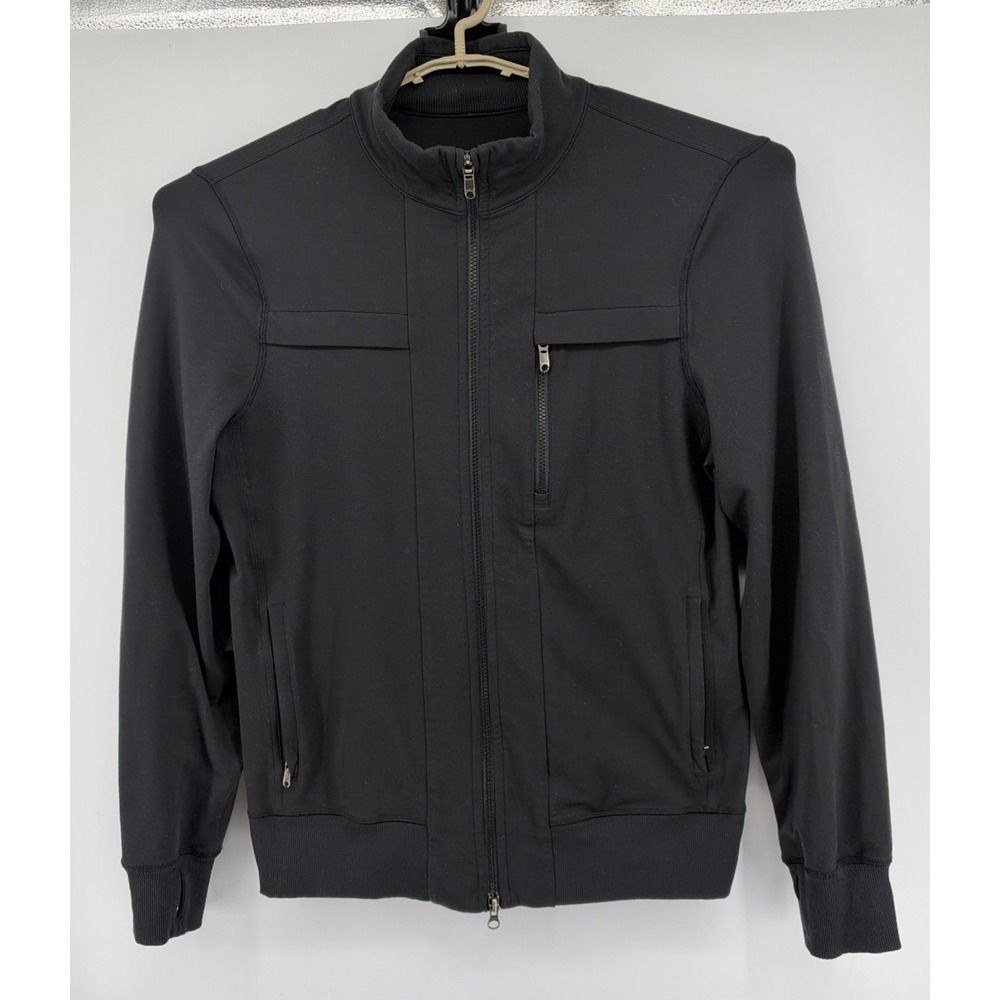 Lululemon Full Zip Athletic Stretch Long Sleeve Jacket Black Men's Size Large